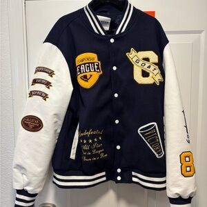 🐺Varsity Bomber Jacket - Black and White🐺